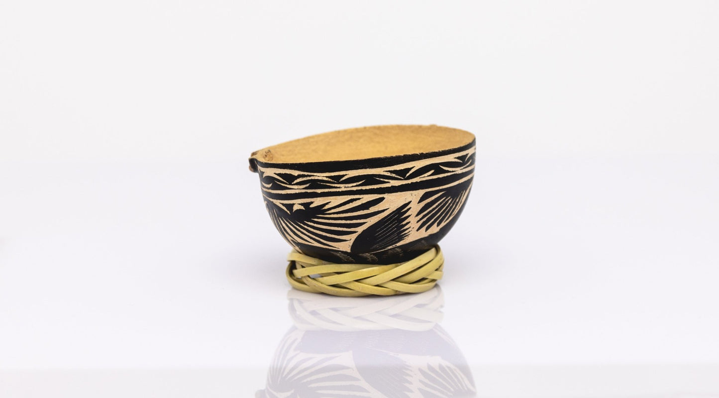 Jicara Carved with Rings: Jícara Carved