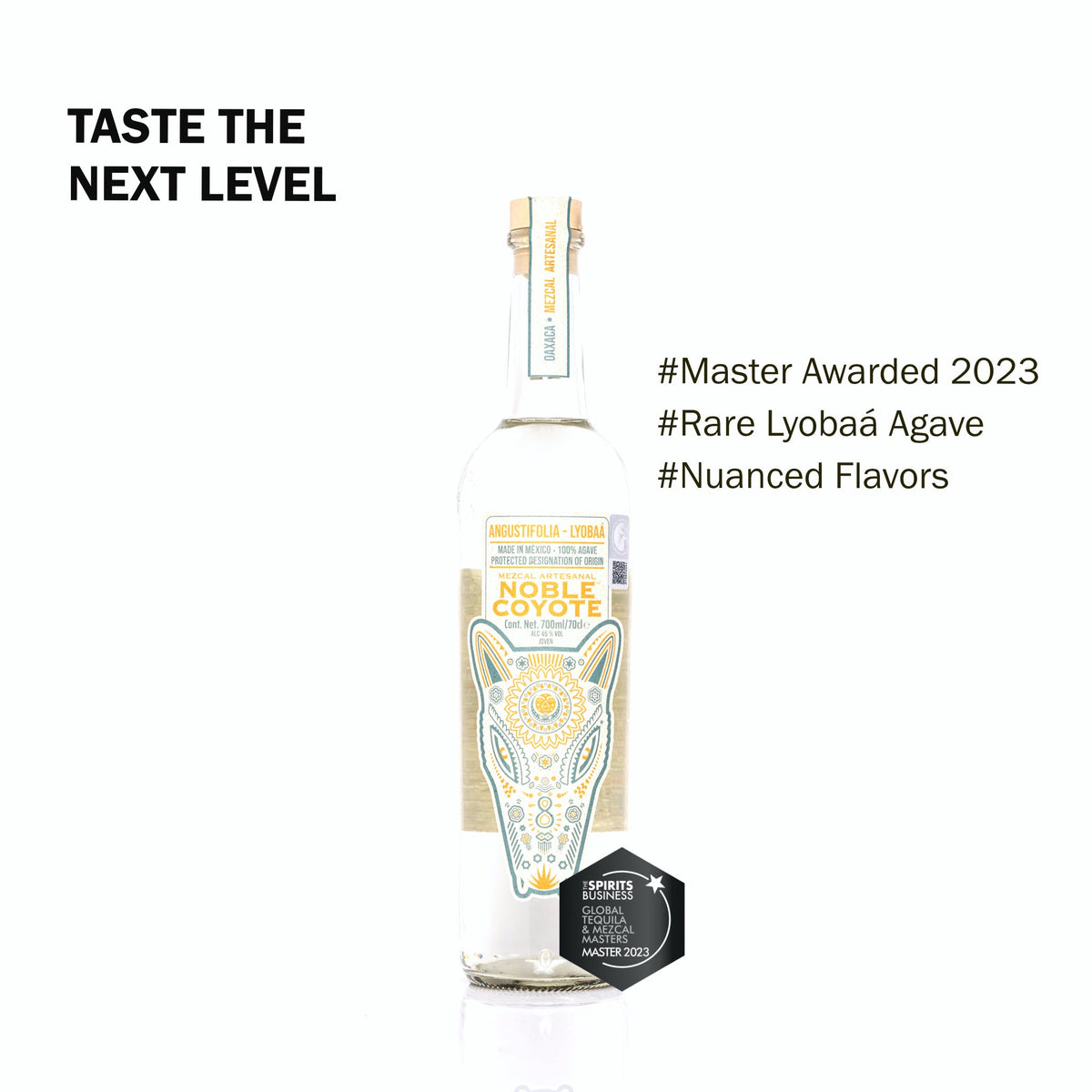 Noble Coyote Mezcal – Angustifolia & Lyobaá · 70cl · 45% vol - Pacific & Lime